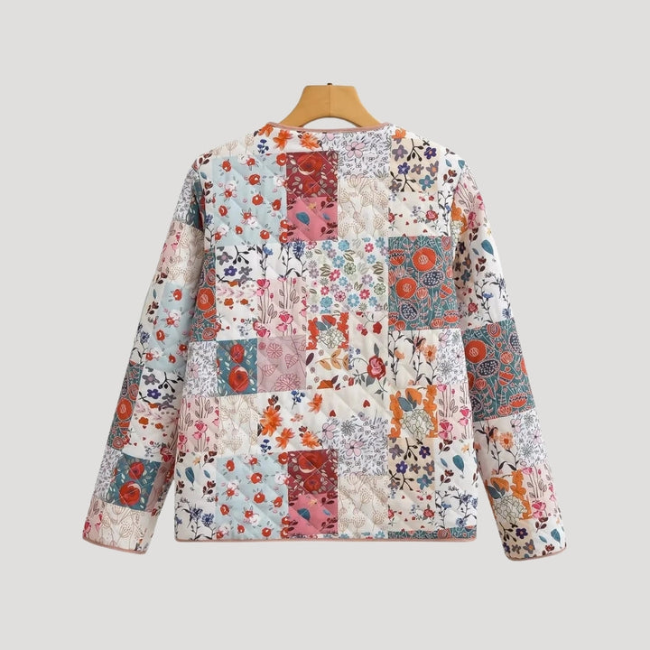 Drune | Damen leichte Sommer Steppjacke – bedruckter Boho-Stil