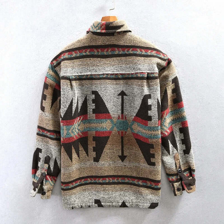 Drune | Südwestlicher Aztec-Druck Shirtjacke