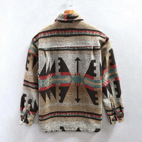 Drune | Südwestlicher Aztec-Druck Shirtjacke