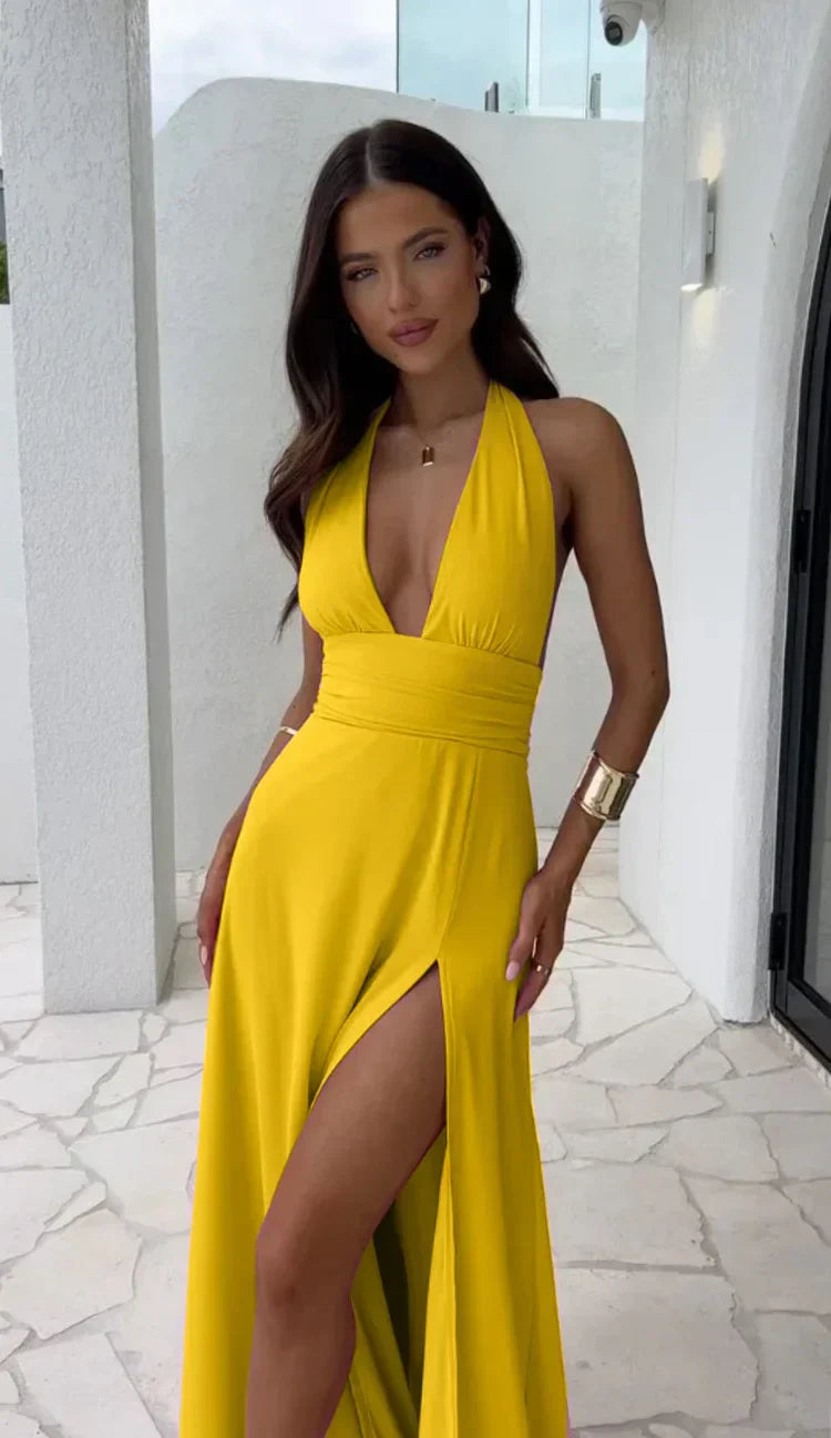 Drune | Sexy Tiefes V-Ausschnitt-Kleid