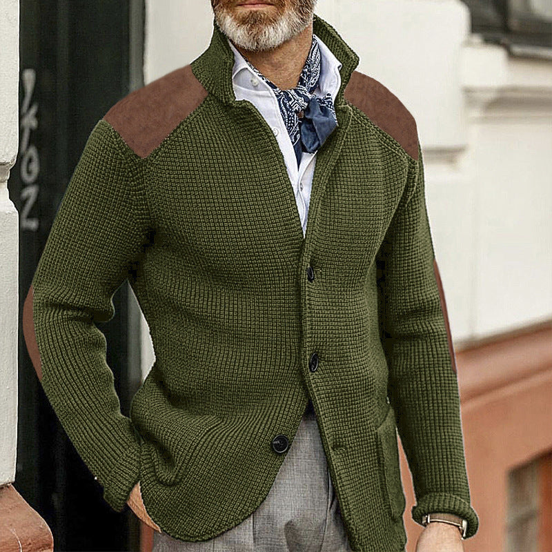 Drune | Strickjacke mit Stehkragen