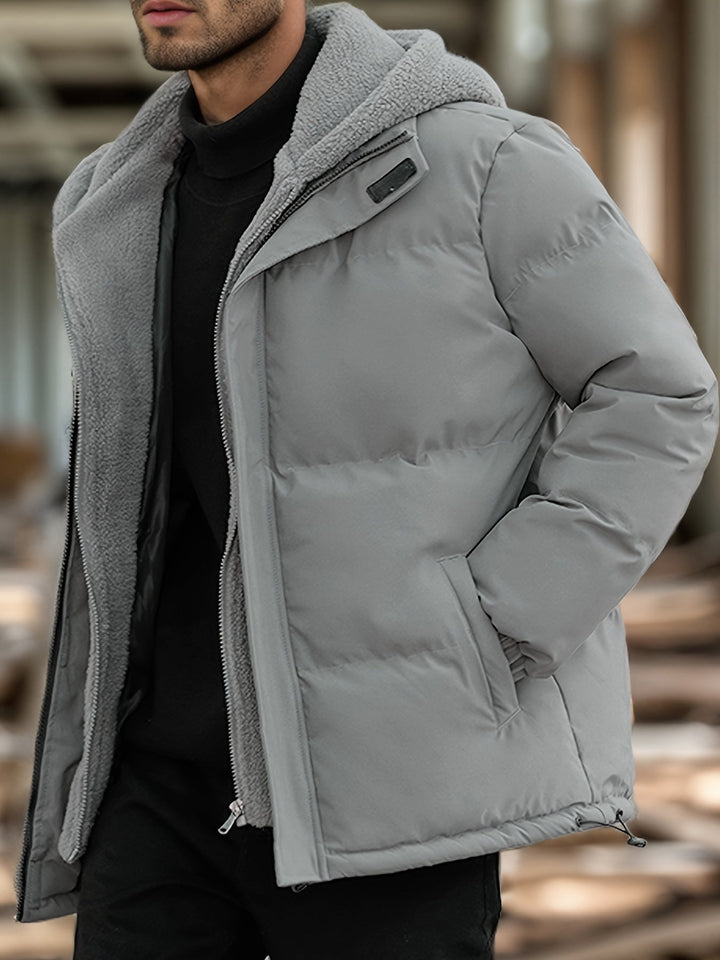 Drune | Winterjacke gefüttert und warm mit Kapuze für Herren - Perfekt für Outdoor-Aktivitäten