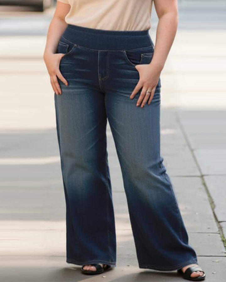 Drune | High Waisted Gewaschen Loose Baggy Lässig