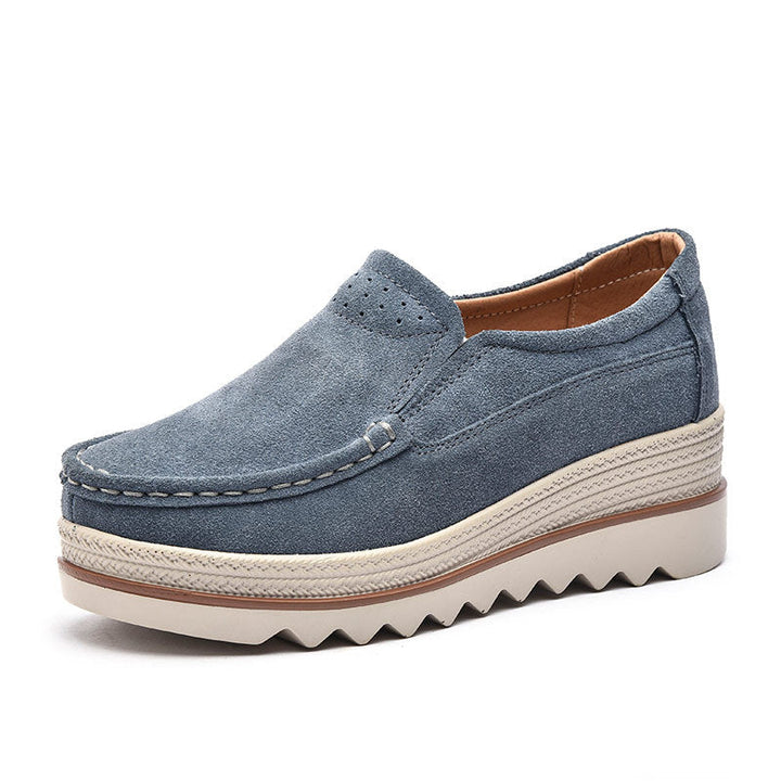 Damen Bequeme Mokassins mit modischer Plateausohle Drune
