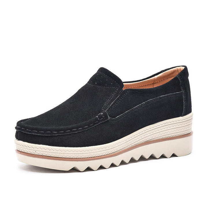 Damen Bequeme Mokassins mit modischer Plateausohle Drune