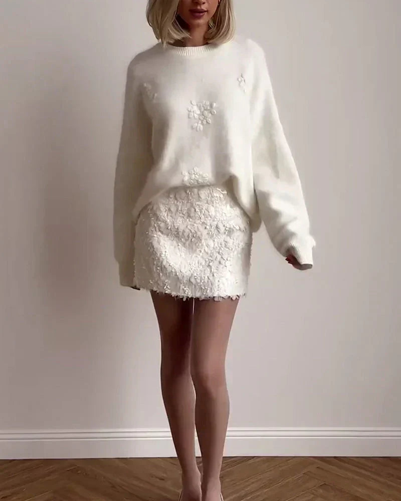 Drune | Bestickte Blumenpullover