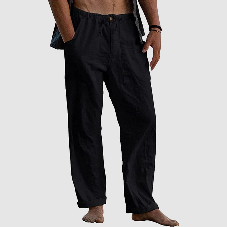 Drune | Lässige Leinenhose mit Kordelzug