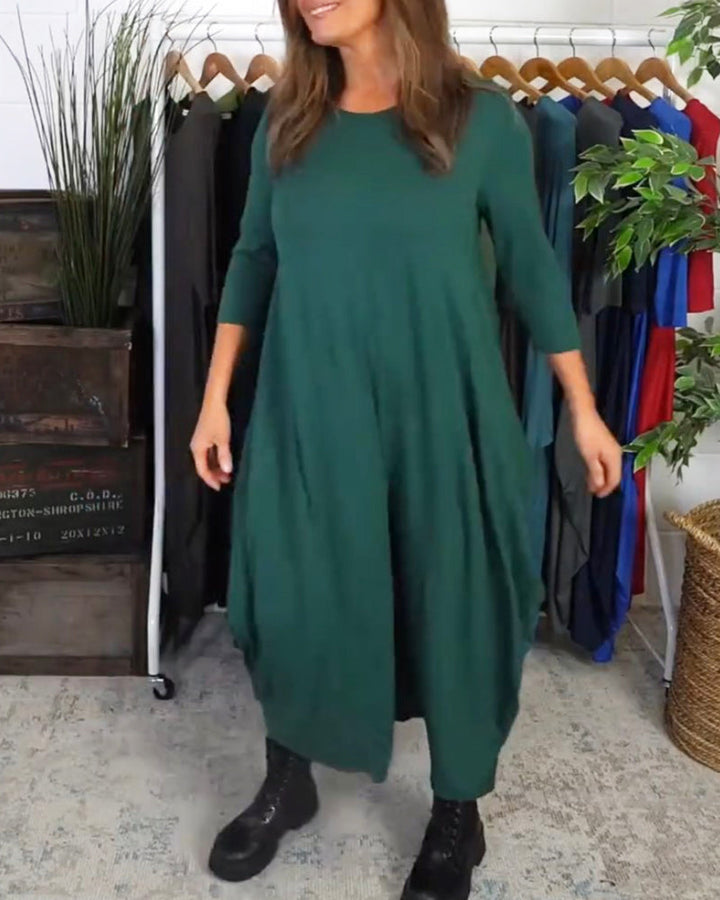Drune | Einfaches Einfarbiges Freizeitkleid