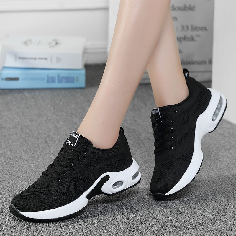 Damen nan atmungsaktive Strick-Laufschuhe mit Luftpolster und stoßabsorbierender Sohle Drune