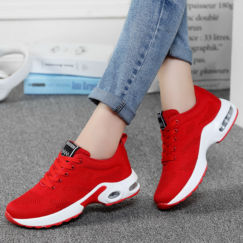 Damen nan atmungsaktive Strick-Laufschuhe mit Luftpolster und stoßabsorbierender Sohle Drune
