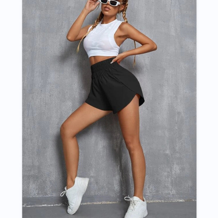 Drune | Lockere Sportshorts mit hoher Taille