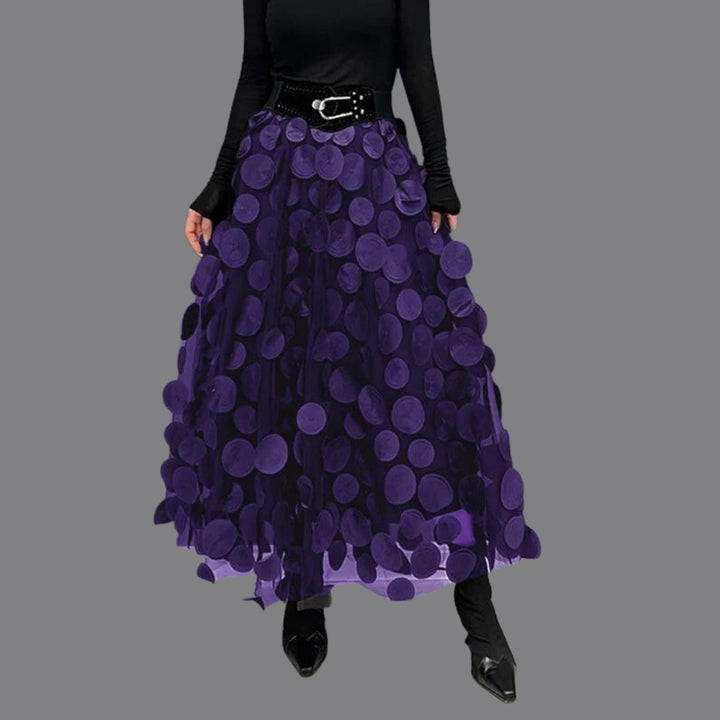 Drune – Stylischer schicker langer Rock mit Polka Dots