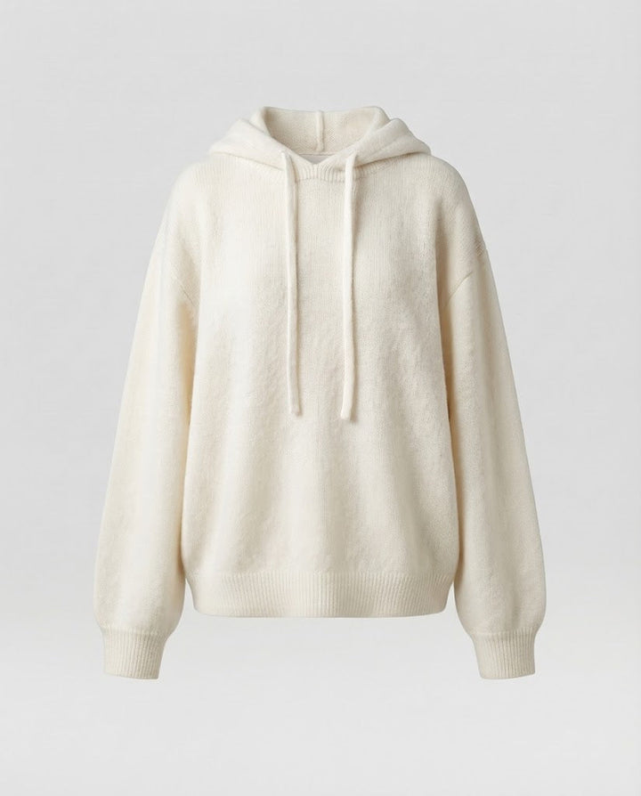 Damen Oversize-Kapuzenpullover in Mohair‑Optik mit gedroppten Schultern Drune