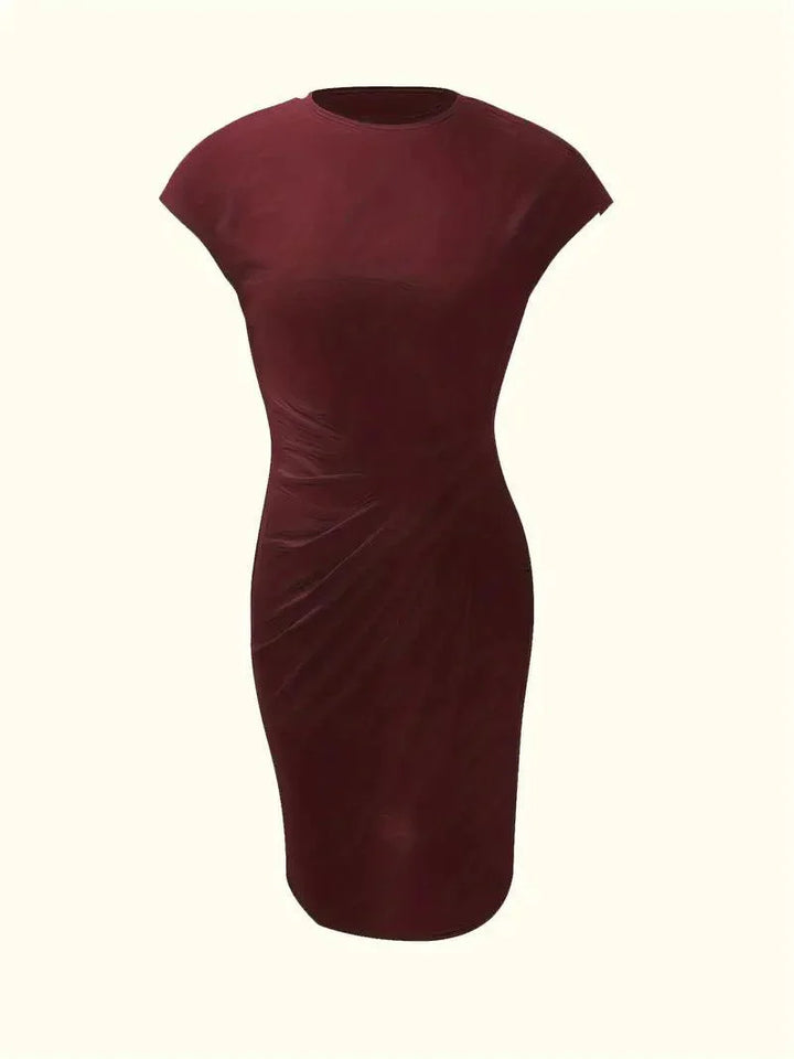 Drune | Stilvolles Schmales Kleid Mit Rundhalsausschnitt
