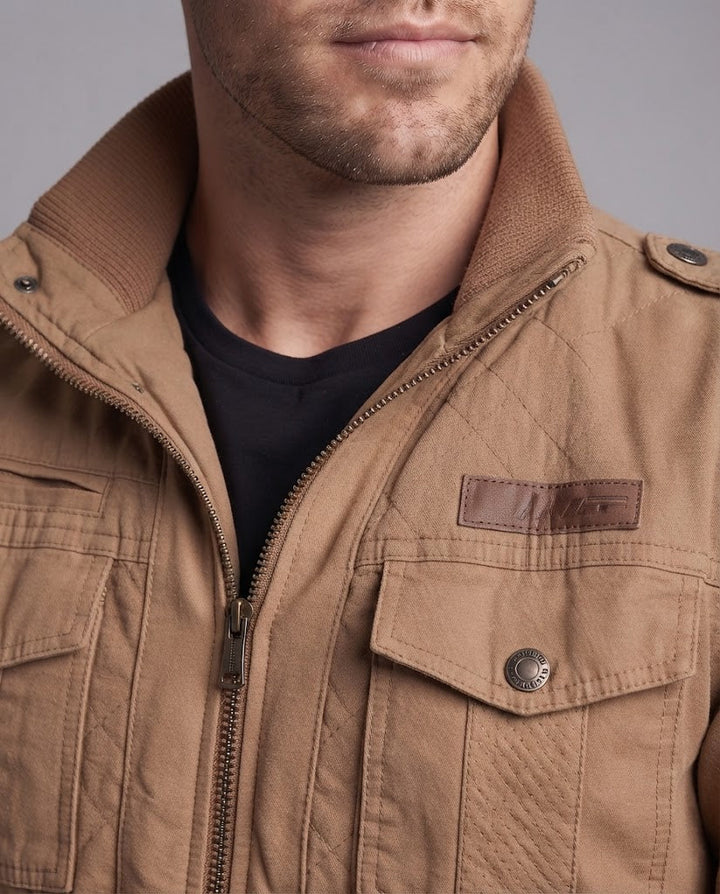 Herren Winterjacke mit Fleece-Futter und multifunktionalen Taschen Drune