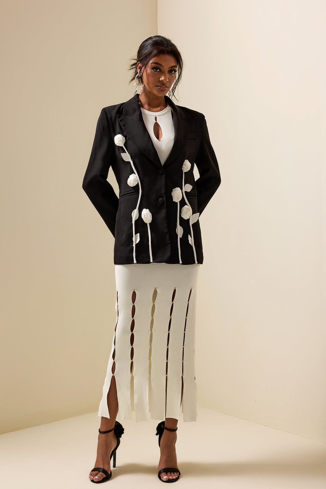 Drune | Kontrast Langarm Blazer Jacke