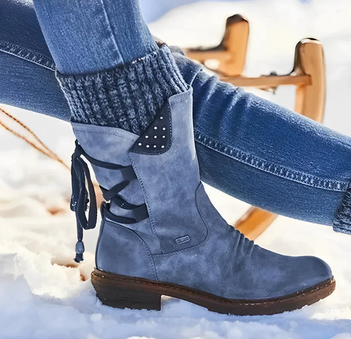 Drune | Damen Winter Orthopädische Unterstützung Wolle Warme Stiefel