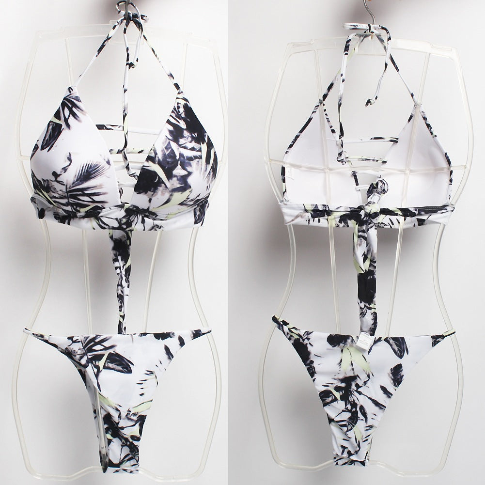 Damen Triangel-Bikini mit fröhlichem Ananas-Muster Drune