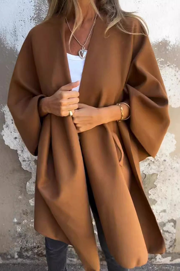 Drune | Locker Umhangmantel mit V-Ausschnitt