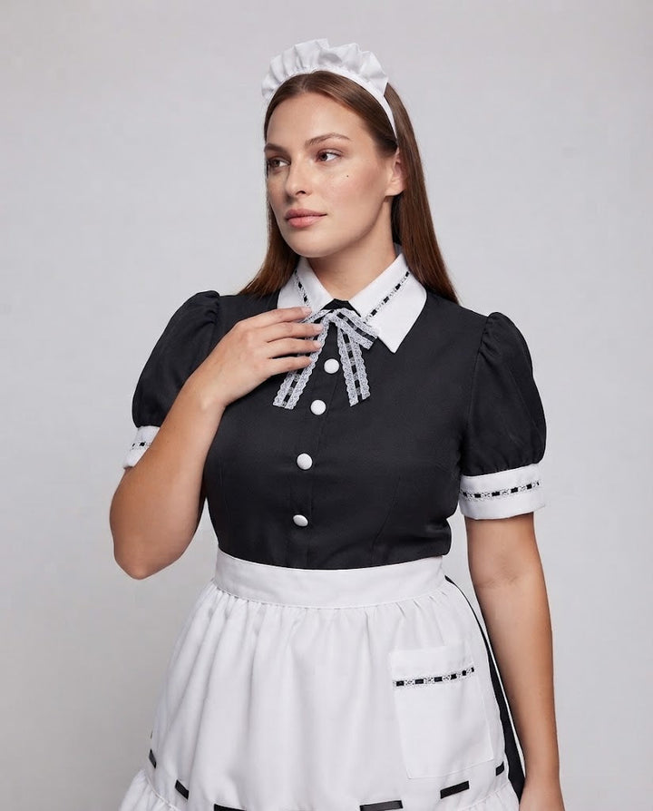 Damen Kostüm für Dienstmädchen mit Accessoires Drune