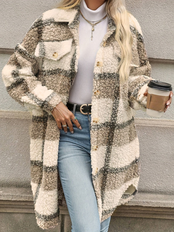 Drune | Langarmige Jacke Aus Teddyfleece Acryl Warm und Trendy