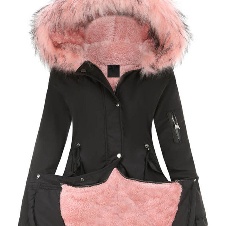 Drune | Flauschige Kapuzenparkajacke mit Reißverschluss