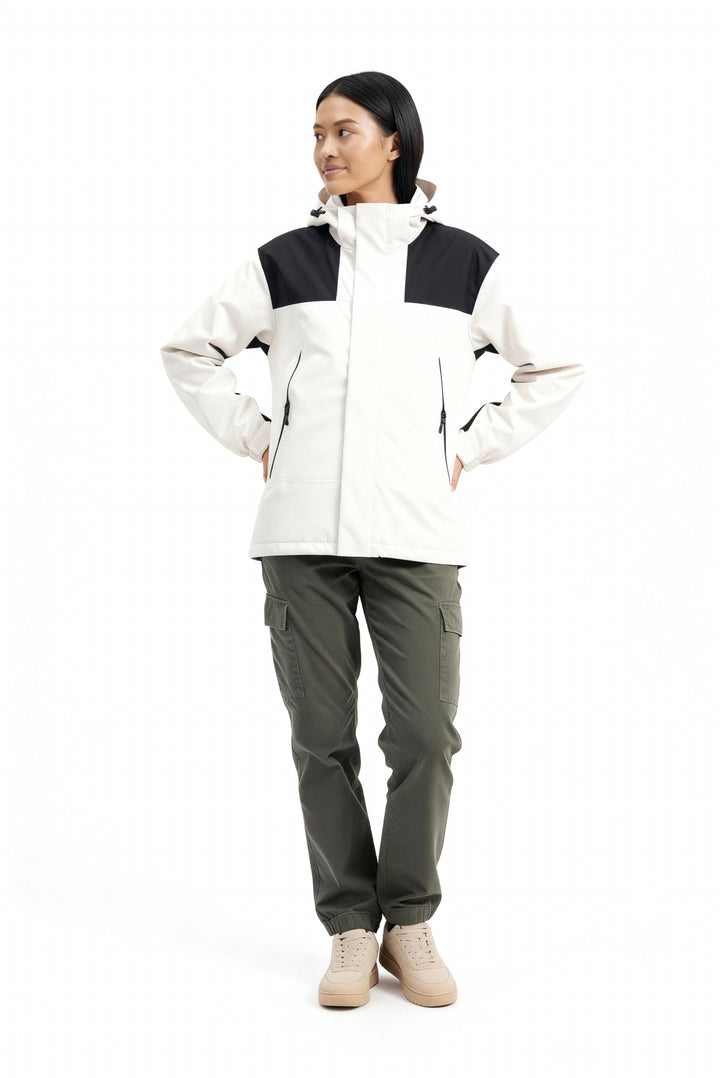 Damen Fleece 3-in-1 Winterjacke mit Kapuze & Wärmefunktion | Drune