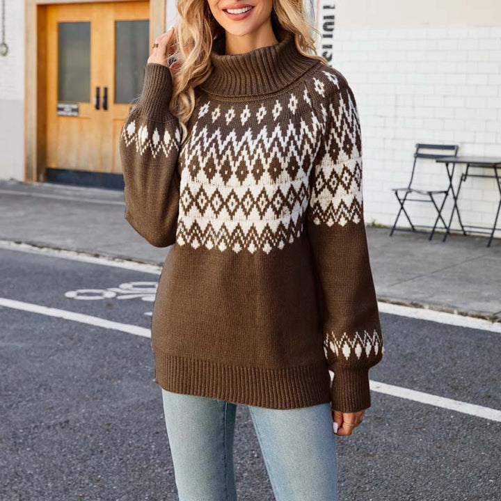 Drune | Geometrischer Strickpullover Mit Eleganter Struktur