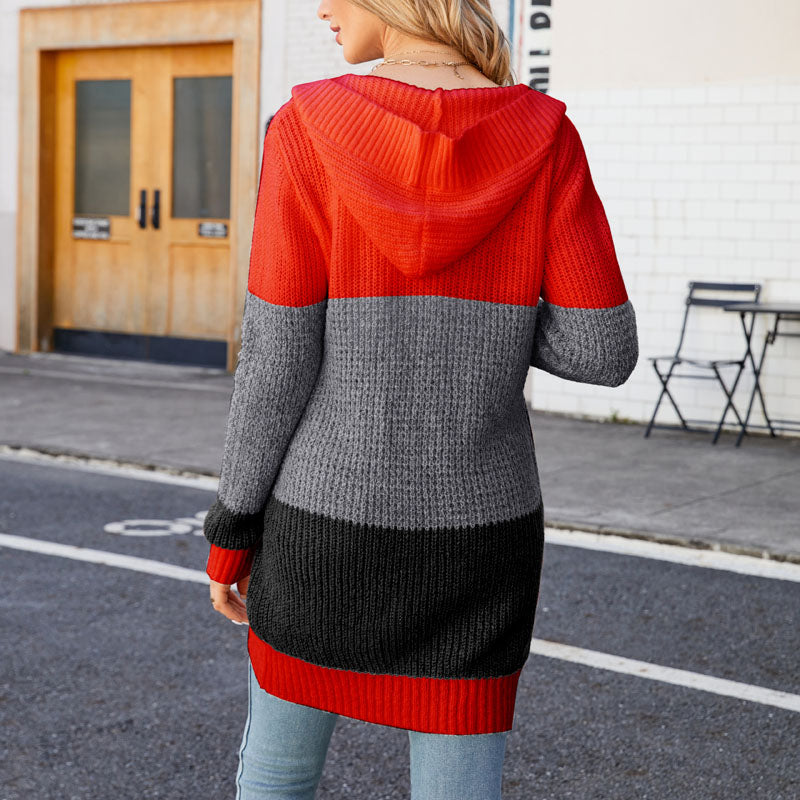 Drune | Farbblock Strickjacke