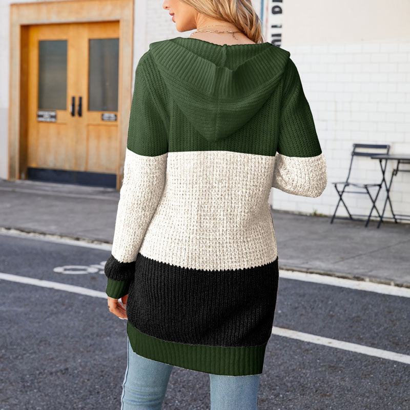 Drune | Farbblock Strickjacke