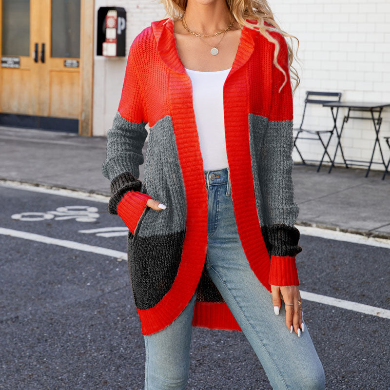 Drune | Farbblock Strickjacke