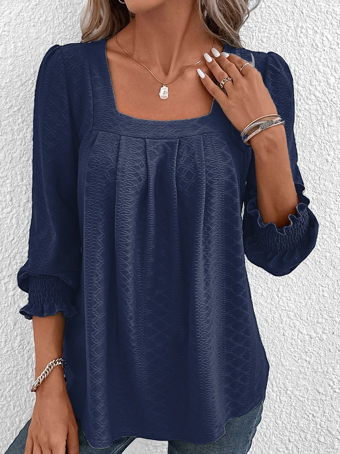Drune | Baumwollbluse Mit Eckigem Ausschnitt