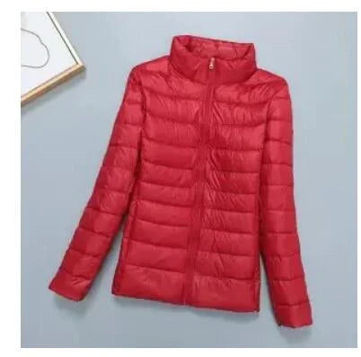 Damen Ultraleichte Wasserdichte Herbstdaunenjacke Warm Stilvoll