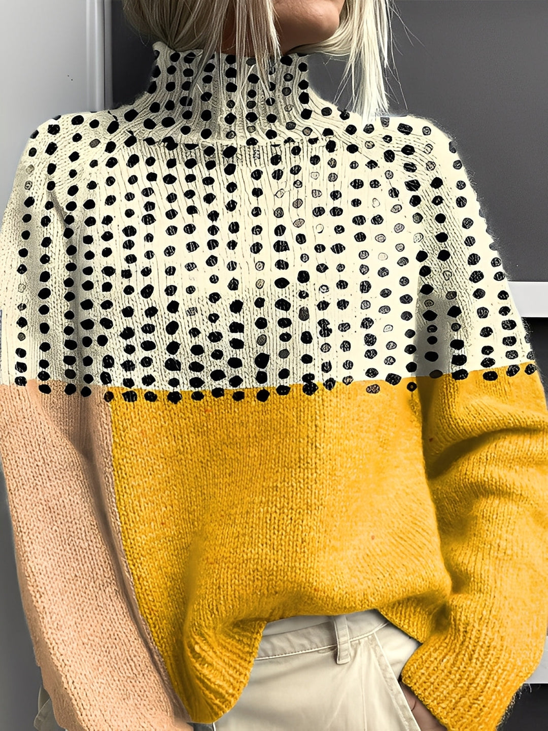 Drune | Moderne, lebendige Damen-Rollkragenpullover