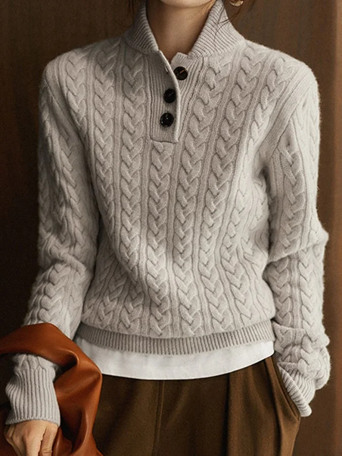 Drune | Kabelgestrickter Winterpullover Für Damen