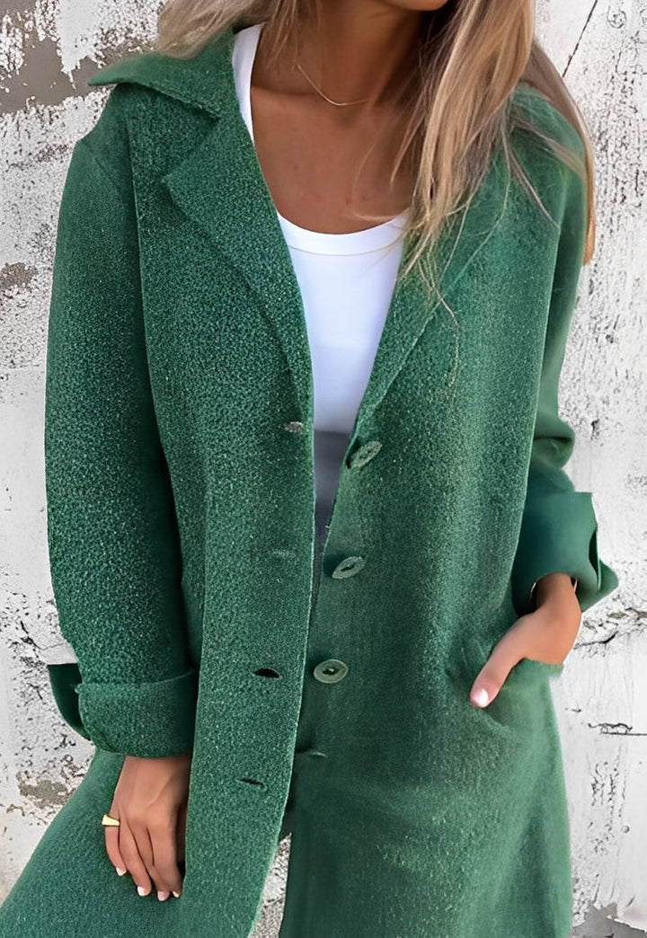 Drune | Lässiger langer Strickmantel für Frauen