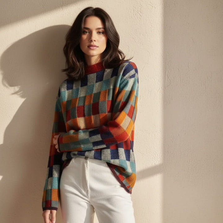 Drune | KARIERTER MERINOWOL-PULLOVER