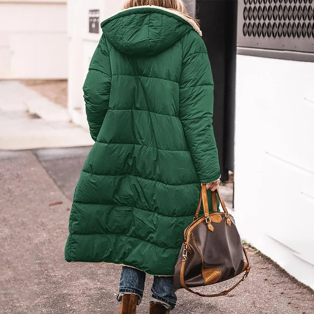 Drune | Gepolsterte warme Parka mit Futterkapuze für Damen