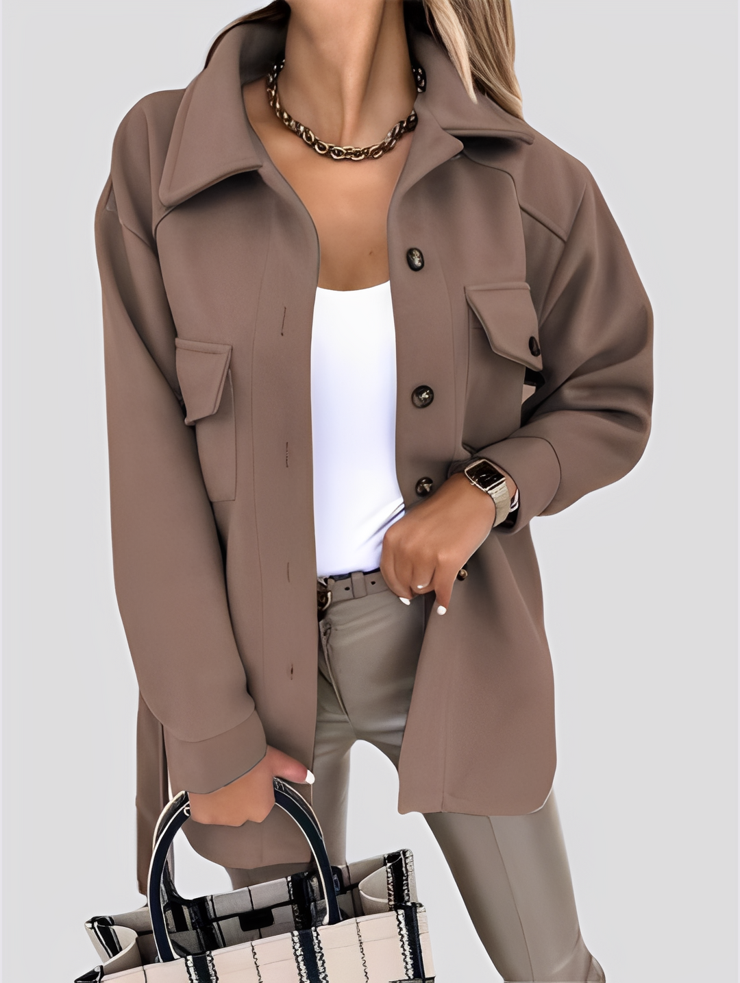 Drune | Moderne, leichte Damenjacke mit Reverskragen