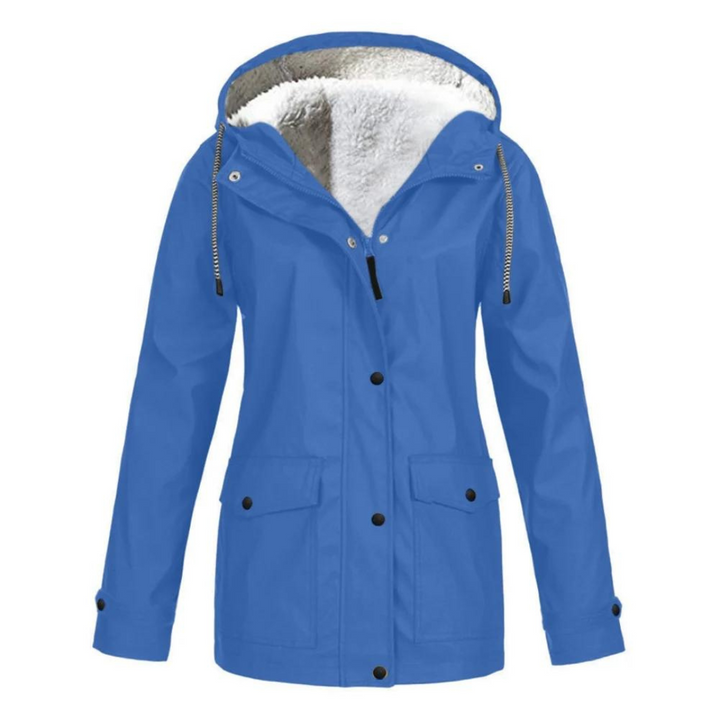 Drune | Damen-Regenjacke mit Kapuze - Lange Passform