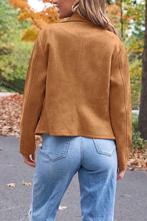 Drune | Up Pocketed Faux Suede Motorradjacke (in 7 Farben)