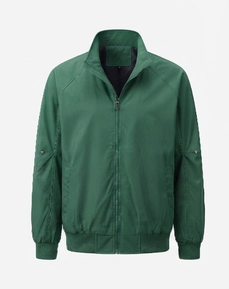 Leichter urbaner Blouson für Herren mit Stehkragen, elastischem Saum und Ärmeltasche
