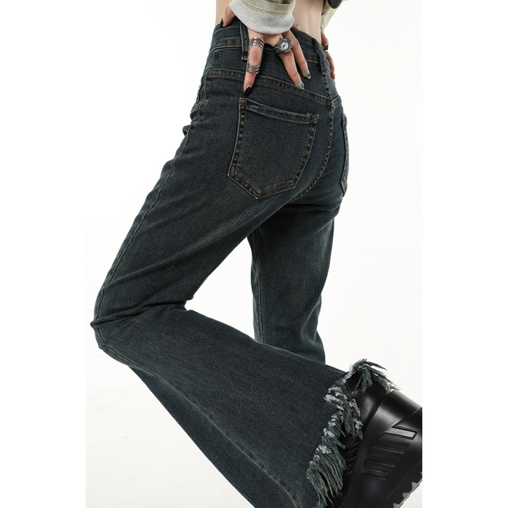 Drune | Schwarze Vintage-Jeans für Damen