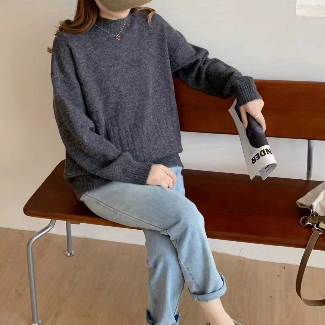 Drune | Moderner Glatter Langarmpullover