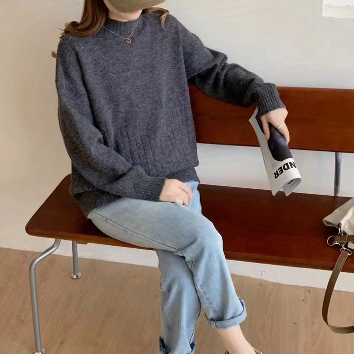 Drune | Moderner Glatter Langarmpullover