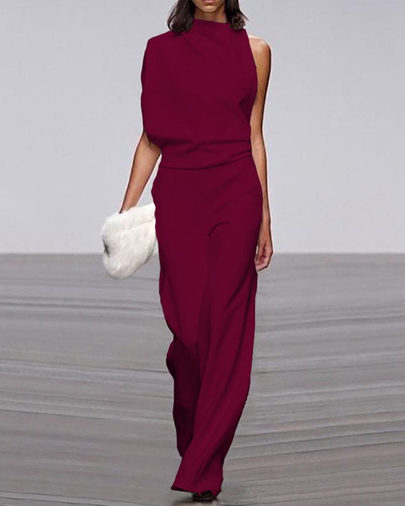 Drune | Premium Ein Schulter Jumpsuit