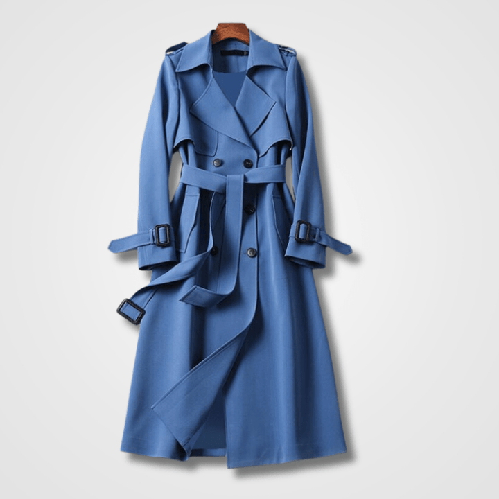 Drune | Langer Trenchcoat - Gürteltaille - Leichtes Polyester - Zeitlose Oberbekleidung