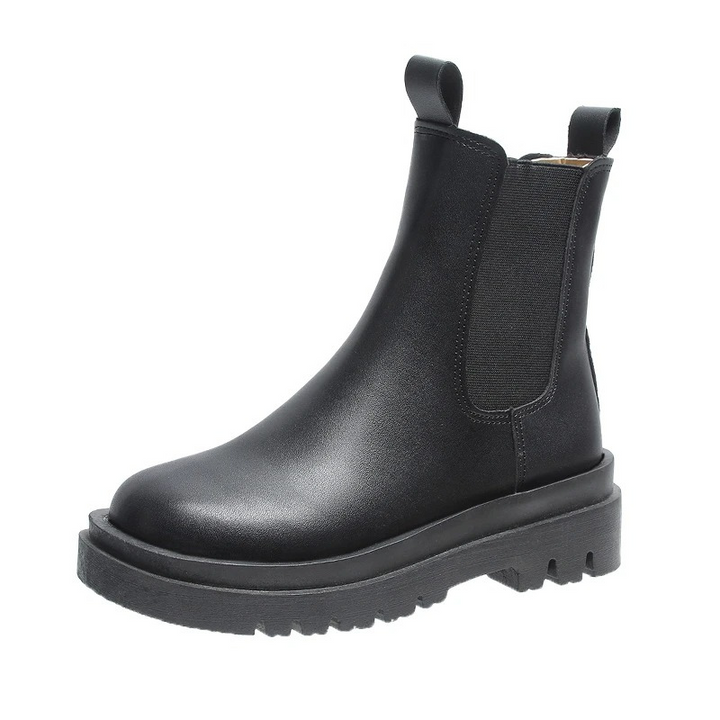 Drune | Damen Chelsea Boots mit Elastischen Seiten und Zugschlaufen