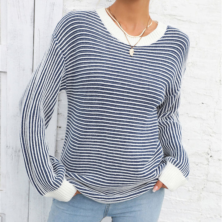 Drune | Gestreifter Strickpullover Mit Lässigem Schnitt