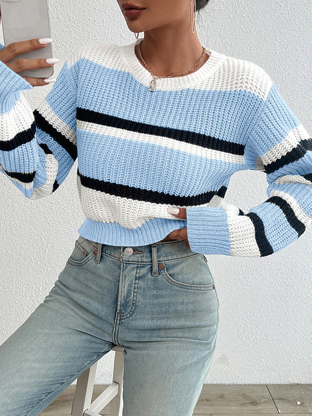 Drune | Strickpullover mit Rundhalsauschnitt